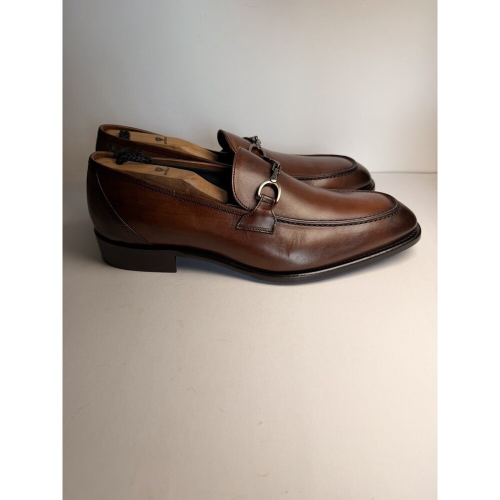 Johnston & Murphy Collection Bit Loafers Mens 11.5 M Brown Leather Made in Italy